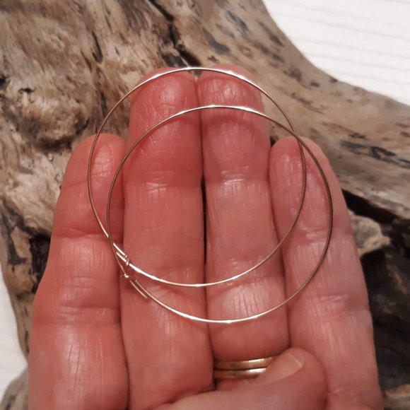 New Rose Gold Filled Thin Infinity Hoops 45mm - Picture 3 of 3